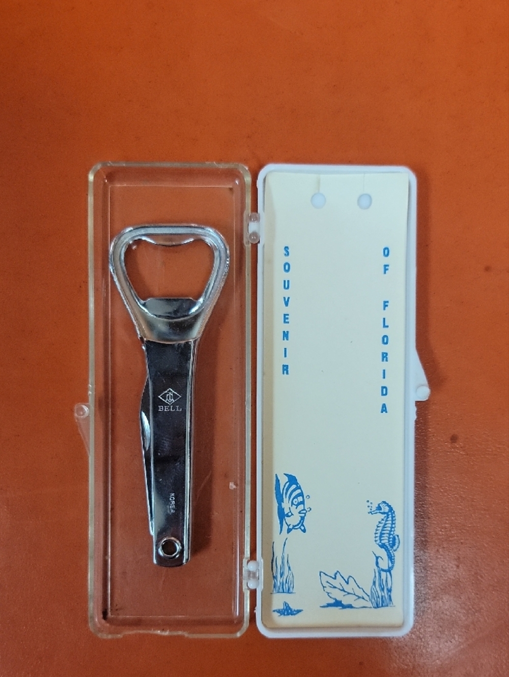 Bell Florida Orange Floral Multi-Tool Bottle Opener - With Case - Picture 3 of 7